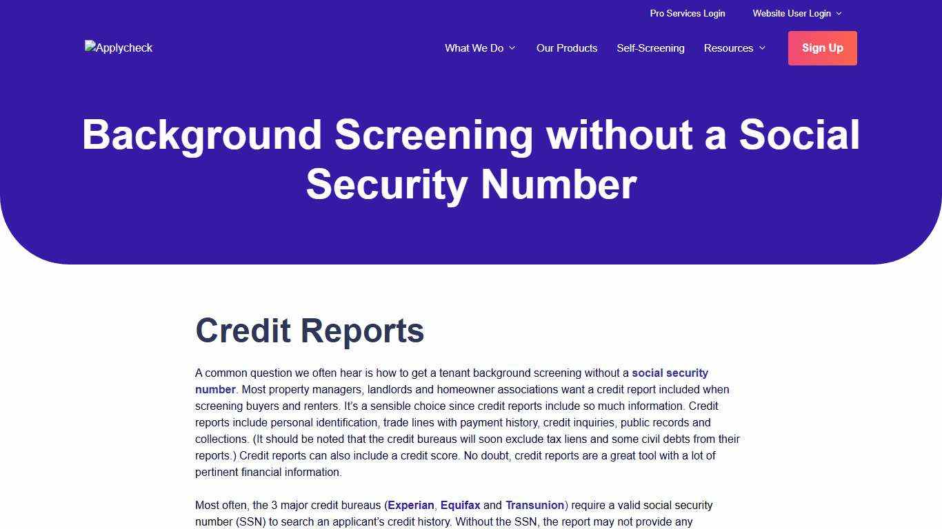 Background Screening without a Social Security Number Applycheck